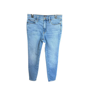 Women's J.Crew 9" Mid-Rise Skinny Jeans Size 30 Blue